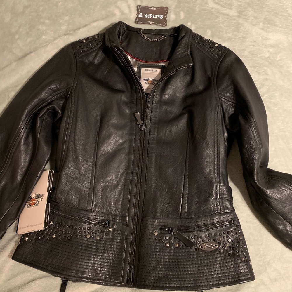 💫 HARLEY DAVIDSON | WOMENS LEATHER RIDING JACKET